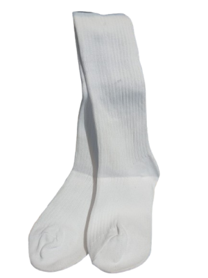 Plain White Long Socks  Small Alpi